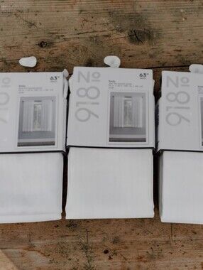 No. 918 Sheer Emily Voile Grommet Top Curtain Panel 84" L x 59" W Off White
